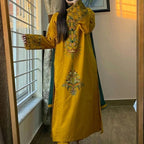 ZANI MUSTARD 2 PC STITCHED