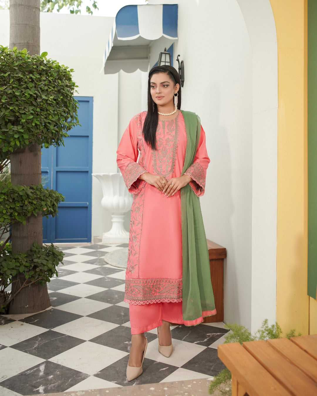 PEARL 3 PC STITCHED