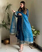 MIDNIGHT BLUE 3 PC STITCHED