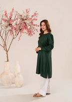 PEPLUM GREEN 2PCS Stitched