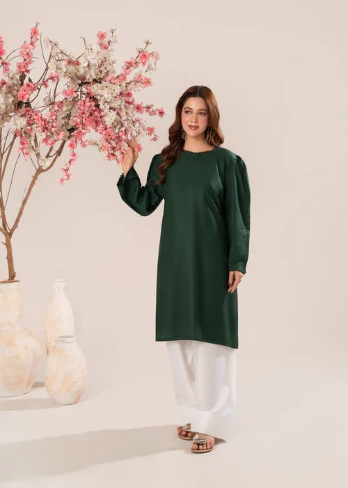 PEPLUM GREEN 2PCS Stitched