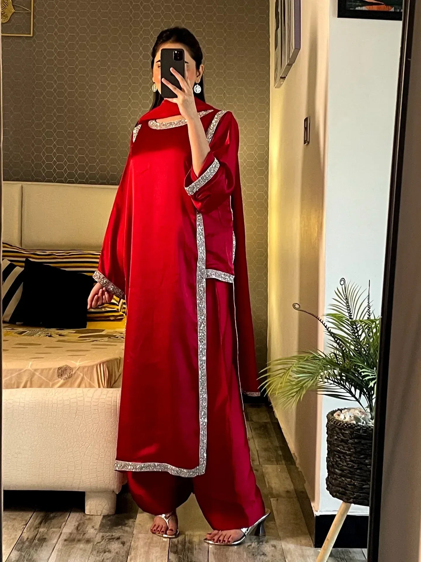 Red Silk 2PC