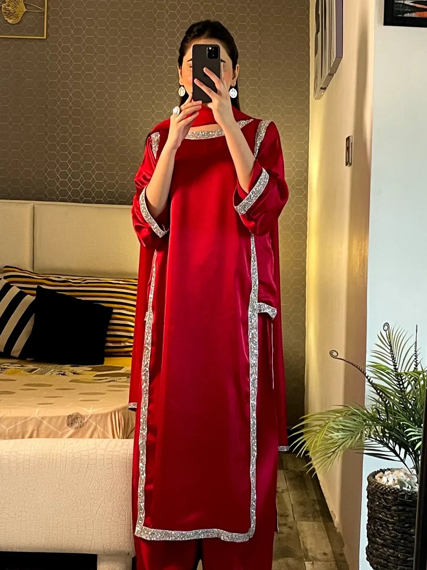 Red Silk 2PC