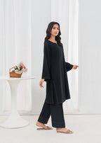 PLAIN BLACK FARSHI SHALWAR 2PCS