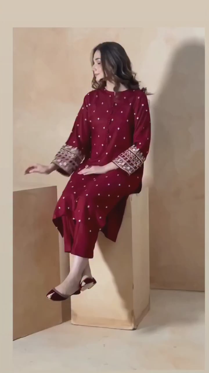 POP GARNET 2 PC STITCHED