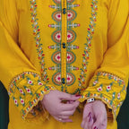 ZANI MUSTARD 3 PC STITCHED