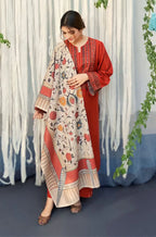 AYAT EMBROIDERED 3-PIECE WITH SHAWL Stitched Dress.